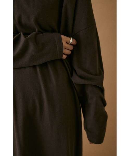 BLACK BY MOUSSY（ブラックバイマウジー）の「supima cotton long one-piece（ワンピース・レディース・ブラウン/ホワイト/グレー・FREE）」の13枚目の写真