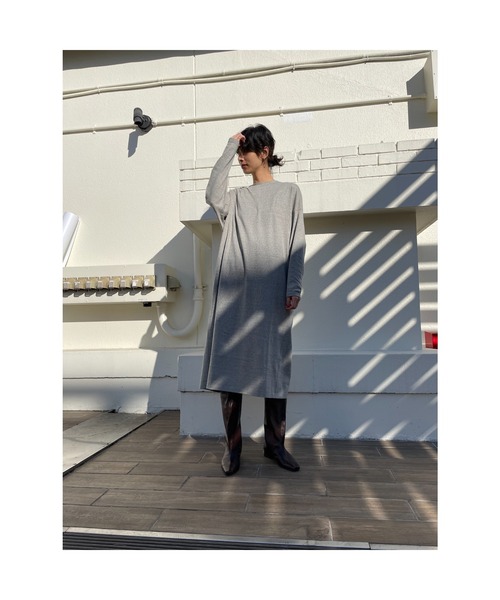 BLACK BY MOUSSY（ブラックバイマウジー）の「supima cotton long one-piece（ワンピース・レディース・ブラウン/ホワイト/グレー・FREE）」の19枚目の写真