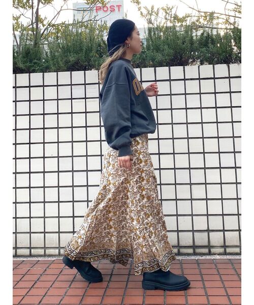 Ungrid(アングリッド)の「エスニックプリントラメスカート(スカート・レディース・オフホワイト/グリーン系その他・FREE)」の15枚目の写真