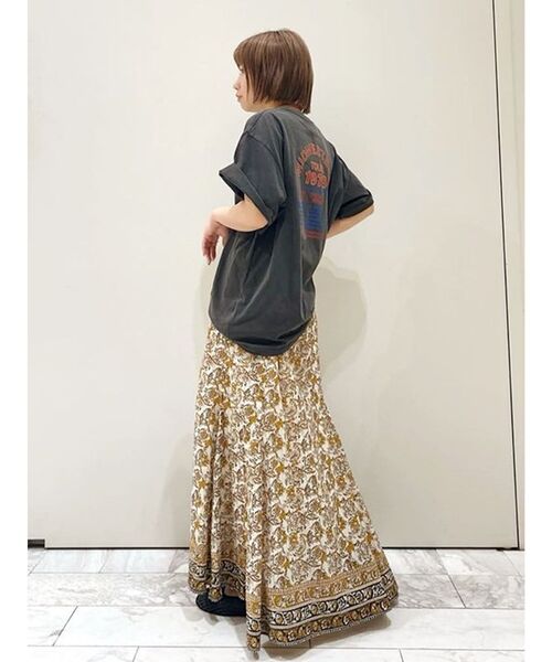 Ungrid(アングリッド)の「エスニックプリントラメスカート(スカート・レディース・オフホワイト/グリーン系その他・FREE)」の18枚目の写真