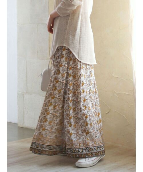 Ungrid(アングリッド)の「エスニックプリントラメスカート(スカート・レディース・オフホワイト/グリーン系その他・FREE)」の19枚目の写真