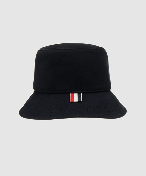 THOM BROWNE(トムブラウン)の「BUCKET HAT W/ ENGINEERED 4BAR IN COTTON SUITING(ハット・メンズ・ネイビー系・S/M)」の2枚目の写真