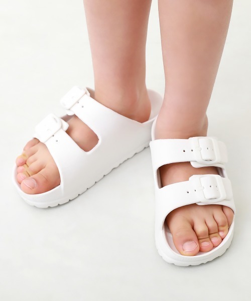 devirock（デビロック）の「ツーバンドサンダル（サンダル・キッズ・ブラウン系その他/オフホワイト/ブルー/ブラック/ライトカーキ/ラベンダー・23.0cm/22.0cm/17.0cm/18.0cm/19.0cm/20.0cm/21.0cm）」の2枚目の写真