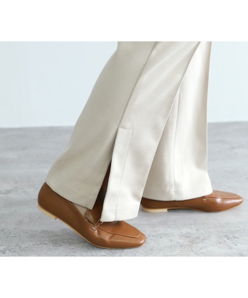 reca（レカ）の「センターシームセミフレア起毛パンツ（その他パンツ・レディース・ブラック/ライトベージュ・FREE）」の22枚目の写真