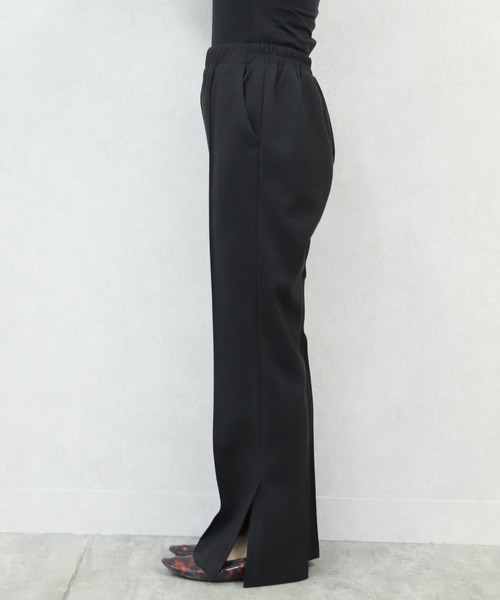 reca（レカ）の「センターシームセミフレア起毛パンツ（その他パンツ・レディース・ブラック/ライトベージュ・FREE）」の4枚目の写真