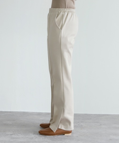 reca（レカ）の「センターシームセミフレア起毛パンツ（その他パンツ・レディース・ブラック/ライトベージュ・FREE）」の15枚目の写真