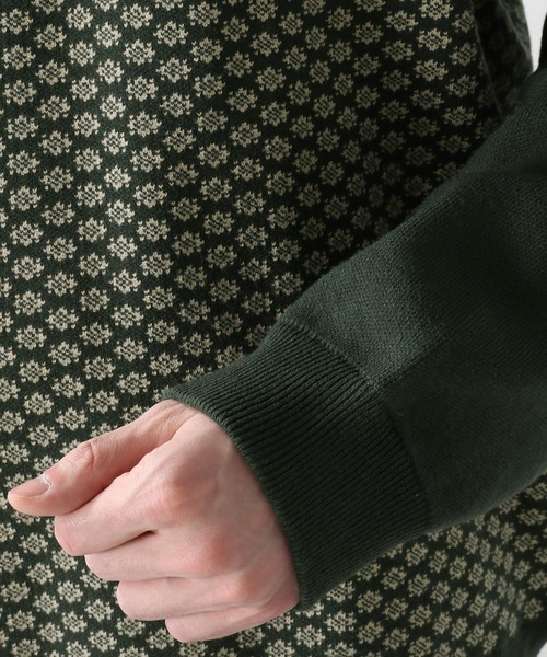 RAGEBLUE（レイジブルー）の「ジャガード柄ニットクルー/259697（ニット/セーター・メンズ・ブラック/パープル/グリーン・MEDIUM/LARGE）」の19枚目の写真