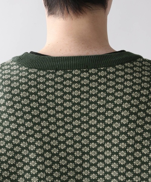 RAGEBLUE（レイジブルー）の「ジャガード柄ニットクルー/259697（ニット/セーター・メンズ・ブラック/パープル/グリーン・MEDIUM/LARGE）」の17枚目の写真