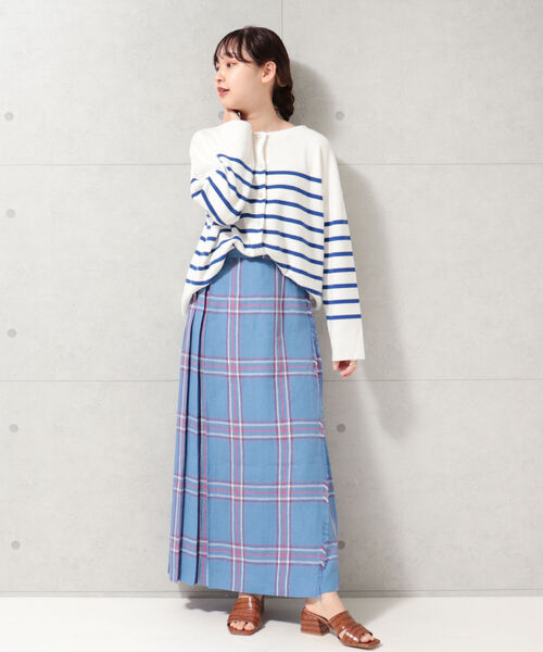 fredy emue（フレディエミュ）の「片畦2WAYボーダーカーディガン（カーディガン/ボレロ・レディース・ホワイト系その他4/ブラック系その他3/ブルー系その他3/レッド系その他3・38）」の12枚目の写真