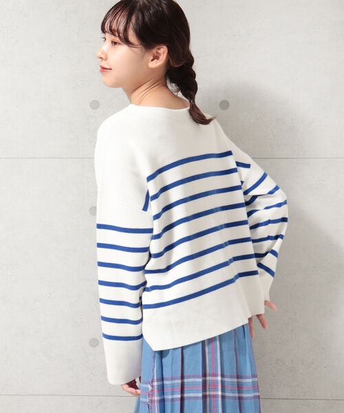 fredy emue（フレディエミュ）の「片畦2WAYボーダーカーディガン（カーディガン/ボレロ・レディース・ホワイト系その他4/ブラック系その他3/ブルー系その他3/レッド系その他3・38）」の15枚目の写真