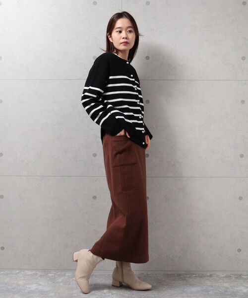 fredy emue（フレディエミュ）の「片畦2WAYボーダーカーディガン（カーディガン/ボレロ・レディース・ホワイト系その他4/ブラック系その他3/ブルー系その他3/レッド系その他3・38）」の22枚目の写真