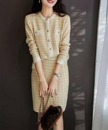 LOPASS（ロパス）の「セットアップ　ニットトップス/スカート（セットアップ）」