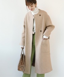Simplicite | ツイードカルゼノーカラーコート◆(ノーカラーコート)
