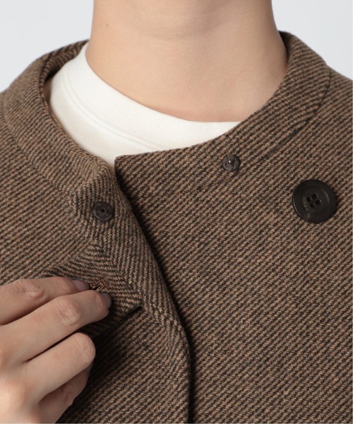 Simplicite（サンプリシテ）の「ツイードカルゼノーカラーコート◆（ノーカラーコート・レディース・ブラック/ベージュ/ブラウン・FREE）」の8枚目の写真