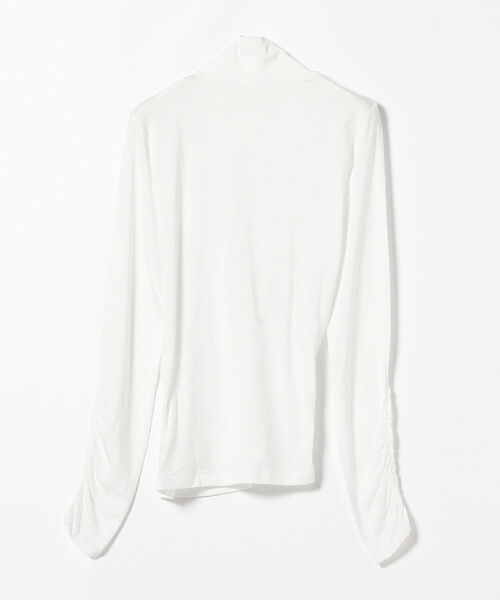 Ray BEAMS（レイビームス）の「Ray BEAMS / アシメ シャーリング ハイネック トップス（Tシャツ/カットソー・レディース・ホワイト/ブラック/サックスブルー・ONE SIZE）」の13枚目の写真