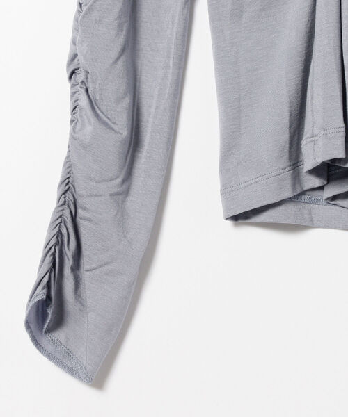 Ray BEAMS（レイビームス）の「Ray BEAMS / アシメ シャーリング ハイネック トップス（Tシャツ/カットソー・レディース・ホワイト/ブラック/サックスブルー・ONE SIZE）」の18枚目の写真