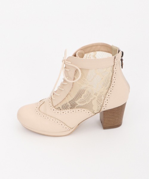 axes femme(アクシーズファム)の「チュールレースアップブーツ(ブーツ・レディース・ベージュ/キャメル/ブラック・MEDIUM/LARGE)」の7枚目の写真