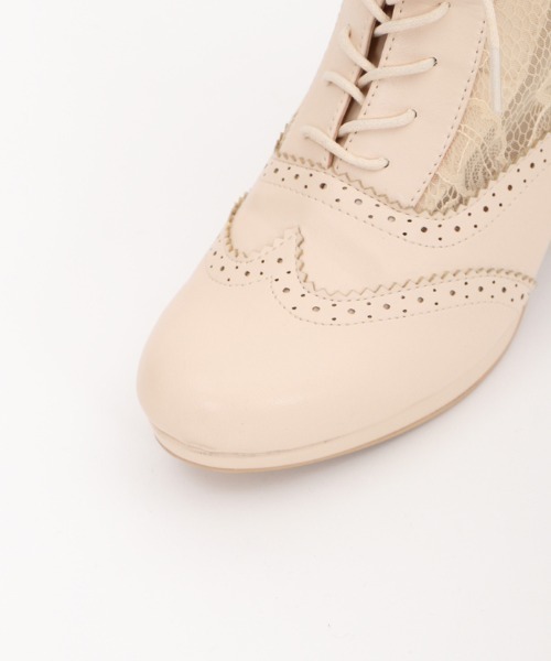 axes femme(アクシーズファム)の「チュールレースアップブーツ(ブーツ・レディース・ベージュ/キャメル/ブラック・MEDIUM/LARGE)」の9枚目の写真