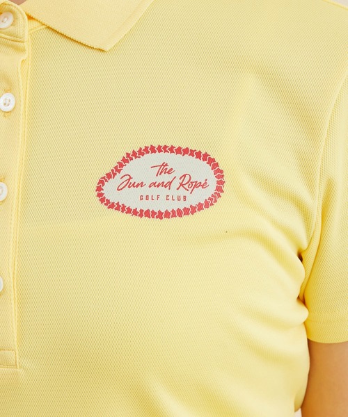 JUN&ROPE'（ジュンアンドロペ）の「【UV】【吸水速乾】アロハガールバックプリント半袖ポロシャツ（ポロシャツ・レディース・ホワイト/イエロー/ピンク/ネイビー・M/L/S）」の21枚目の写真
