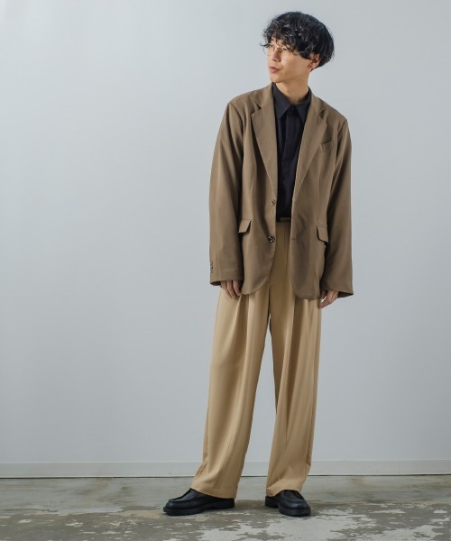 improves（インプローブス）の「ナチュラルストレッチ 2B ノッチドラペル テーラードジャケット セットアップ対応（テーラードジャケット・メンズ・チャコール/グリーン/ブラウン・MEDIUM/LARGE）」の9枚目の写真