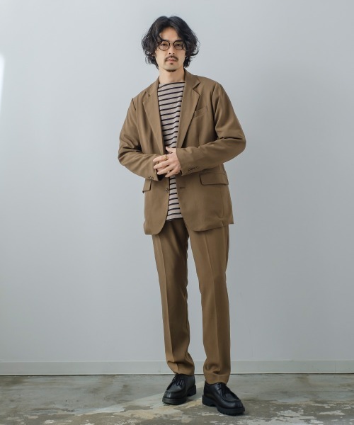 improves（インプローブス）の「ナチュラルストレッチ 2B ノッチドラペル テーラードジャケット セットアップ対応（テーラードジャケット・メンズ・チャコール/グリーン/ブラウン・MEDIUM/LARGE）」の13枚目の写真