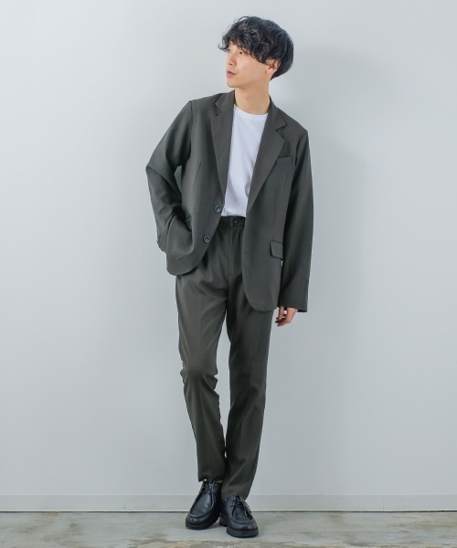 improves（インプローブス）の「ナチュラルストレッチ 2B ノッチドラペル テーラードジャケット セットアップ対応（テーラードジャケット・メンズ・チャコール/グリーン/ブラウン・MEDIUM/LARGE）」の8枚目の写真