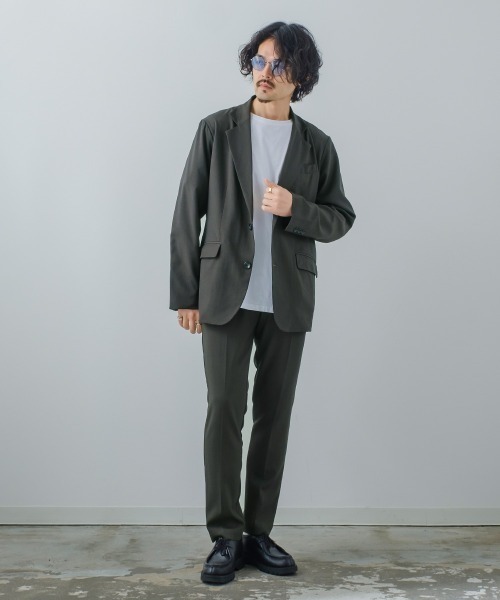 improves（インプローブス）の「ナチュラルストレッチ 2B ノッチドラペル テーラードジャケット セットアップ対応（テーラードジャケット・メンズ・チャコール/グリーン/ブラウン・MEDIUM/LARGE）」の12枚目の写真