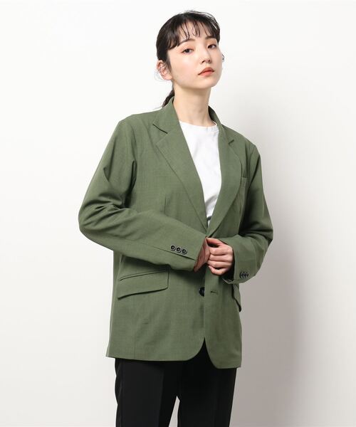 improves（インプローブス）の「ナチュラルストレッチ 2B ノッチドラペル テーラードジャケット セットアップ対応（テーラードジャケット・メンズ・チャコール/グリーン/ブラウン・MEDIUM/LARGE）」の7枚目の写真