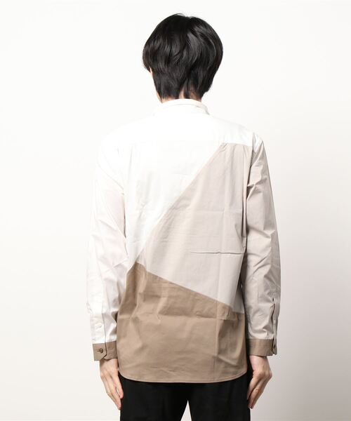 NICOLE CLUB FOR MEN（ニコルクラブフォーメン）の「パネルショートイタリアンカラーシャツ（シャツ/ブラウス・メンズ・ホワイト系/ブラック系/グレー系・MEDIUM/LARGE/X-LARGE）」の11枚目の写真