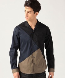 NICOLE CLUB FOR MEN（ニコルクラブフォーメン）の「パネルショートイタリアンカラーシャツ（シャツ/ブラウス）」