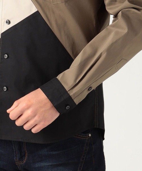 NICOLE CLUB FOR MEN（ニコルクラブフォーメン）の「パネルショートイタリアンカラーシャツ（シャツ/ブラウス・メンズ・ホワイト系/ブラック系/グレー系・MEDIUM/LARGE/X-LARGE）」の12枚目の写真