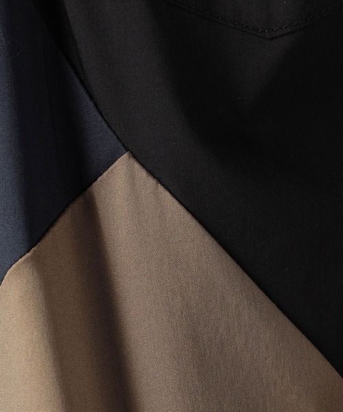 NICOLE CLUB FOR MEN（ニコルクラブフォーメン）の「パネルショートイタリアンカラーシャツ（シャツ/ブラウス・メンズ・ホワイト系/ブラック系/グレー系・MEDIUM/LARGE/X-LARGE）」の6枚目の写真