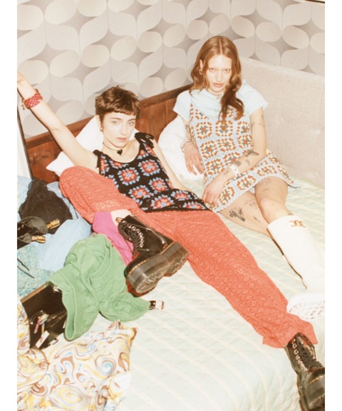 jouetie（ジュエティ）の「ストレートレースパンツ【リラックスパンツ】（スラックス・レディース・ブラック/オフホワイト/オレンジ/グリーン・MEDIUM）」の21枚目の写真