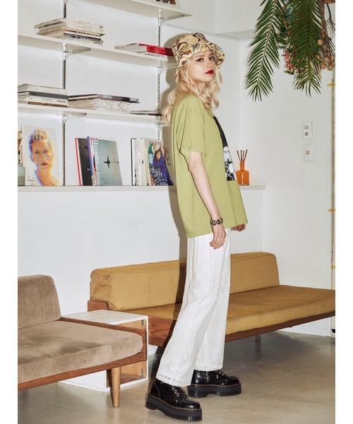 jouetie（ジュエティ）の「ストレートレースパンツ【リラックスパンツ】（スラックス・レディース・ブラック/オフホワイト/オレンジ/グリーン・MEDIUM）」の19枚目の写真