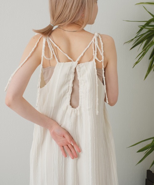 Kastane(カスタネ)の「【サイズ展開あり】ストライプジャガードキャミワンピース(ワンピース・レディース・アイボリー/ネイビー・1/2/0)」の12枚目の写真