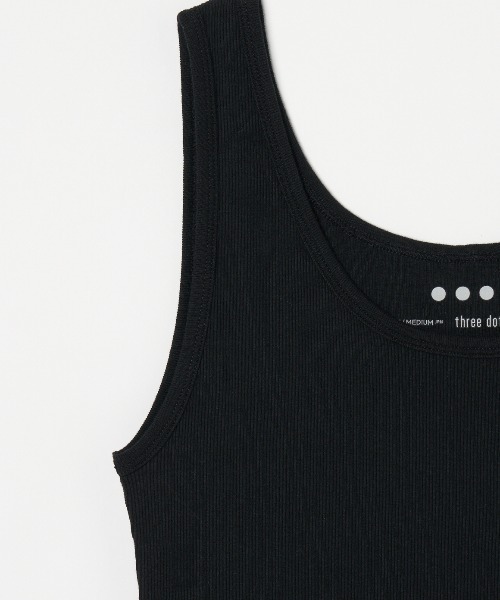 three dots(スリードッツ)の「コットン リブタンクトップ(タンクトップ・レディース・ベージュ系その他/ホワイト/ブラック/ブルー・SMALL/MEDIUM)」の9枚目の写真