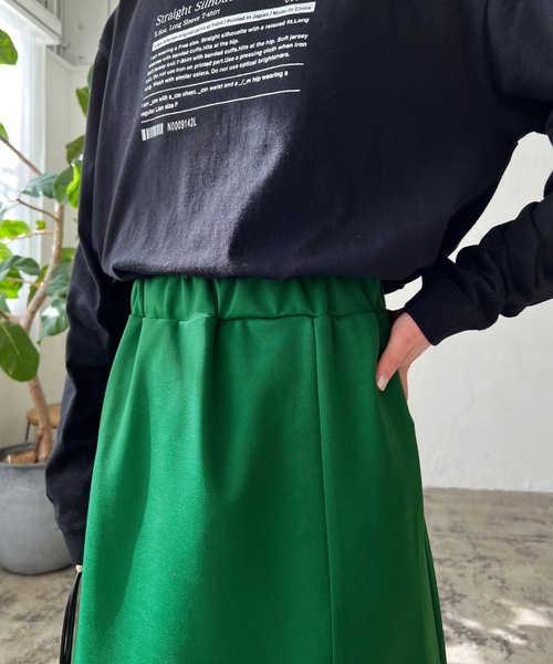 LIAN（リアン）の「ポンチロングスリットスカート（スカート・レディース・ブルー/ブラック/レッド/グリーン・FREE）」の8枚目の写真