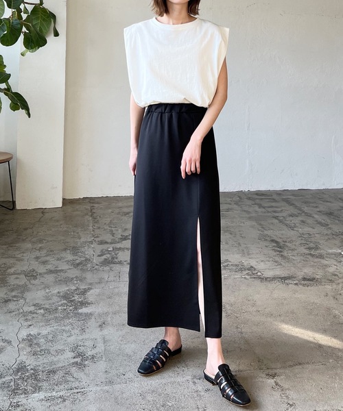 LIAN（リアン）の「ポンチロングスリットスカート（スカート・レディース・ブルー/ブラック/レッド/グリーン・FREE）」の18枚目の写真