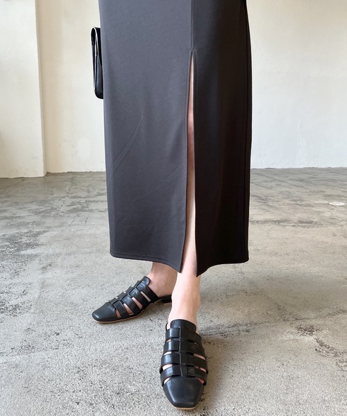 LIAN（リアン）の「ポンチロングスリットスカート（スカート・レディース・ブルー/ブラック/レッド/グリーン・FREE）」の20枚目の写真