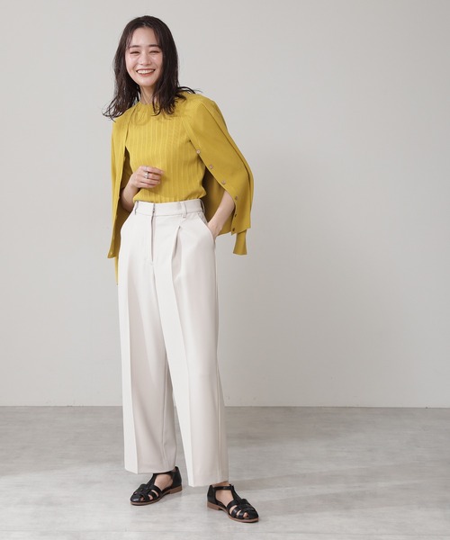 N.(N. Natural Beauty Basic)(エヌエヌナチュラルビューティーベーシック)の「◆コットンレーヨンVニットカーディガン(カーディガン/ボレロ・レディース・グレイッシュベージュ/クリーム/ブルー/ネイビー/イエロー・MEDIUM)」の19枚目の写真