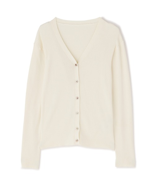 N.(N. Natural Beauty Basic)(エヌエヌナチュラルビューティーベーシック)の「◆コットンレーヨンVニットカーディガン(カーディガン/ボレロ・レディース・グレイッシュベージュ/クリーム/ブルー/ネイビー/イエロー・MEDIUM)」の20枚目の写真