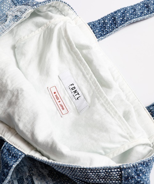 FDMTL(ファンダメンタル)の「FDMTL/ファンダメンタル/BORO PATCHWORK TOTE BAG MEDIUM(トートバッグ・メンズ・ブルー/その他4・FREE/F)」の7枚目の写真