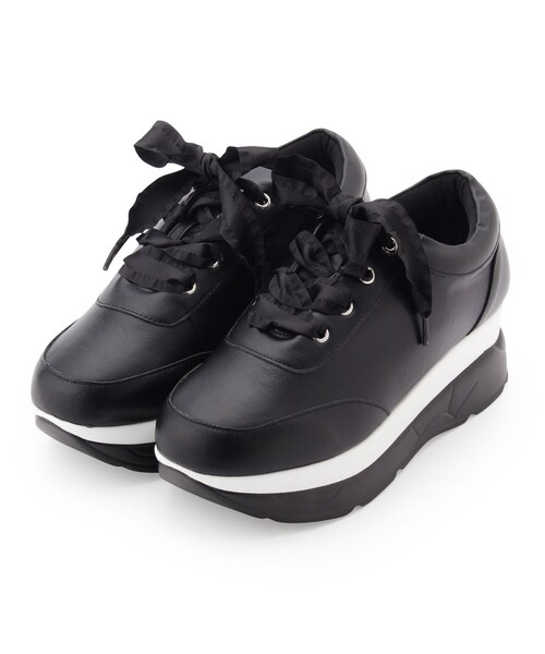 cs T&P（シーエスティーアンドピー）の「カラー配色スニーカー（スニーカー・レディース・ホワイト系9/ブラック系8/パープル系2/ピンク系9・LL/S/M/L）」の2枚目の写真