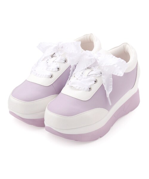 cs T&P（シーエスティーアンドピー）の「カラー配色スニーカー（スニーカー・レディース・ホワイト系9/ブラック系8/パープル系2/ピンク系9・LL/S/M/L）」の3枚目の写真