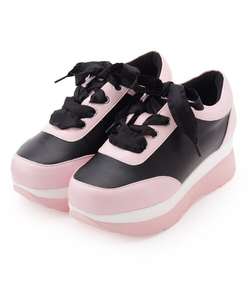 cs T&P（シーエスティーアンドピー）の「カラー配色スニーカー（スニーカー・レディース・ホワイト系9/ブラック系8/パープル系2/ピンク系9・LL/S/M/L）」の5枚目の写真