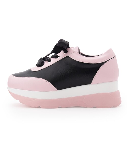 cs T&P（シーエスティーアンドピー）の「カラー配色スニーカー（スニーカー・レディース・ホワイト系9/ブラック系8/パープル系2/ピンク系9・LL/S/M/L）」の6枚目の写真