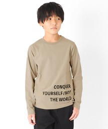 GLAZOS | 天竺・裾ロゴプリント長袖Ｔシャツ(Tシャツ/カットソー)