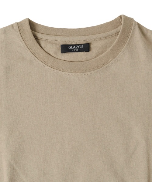 GLAZOS（グラソス）の「天竺・裾ロゴプリント長袖Ｔシャツ（Tシャツ/カットソー・キッズ・ブラック/ベージュ/サックスブルー・130cm/140cm/150cm/160cm/170cm）」の6枚目の写真