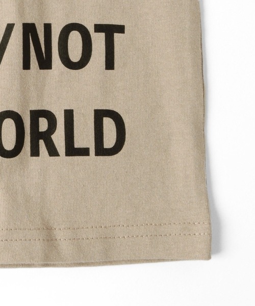 GLAZOS（グラソス）の「天竺・裾ロゴプリント長袖Ｔシャツ（Tシャツ/カットソー・キッズ・ブラック/ベージュ/サックスブルー・130cm/140cm/150cm/160cm/170cm）」の14枚目の写真