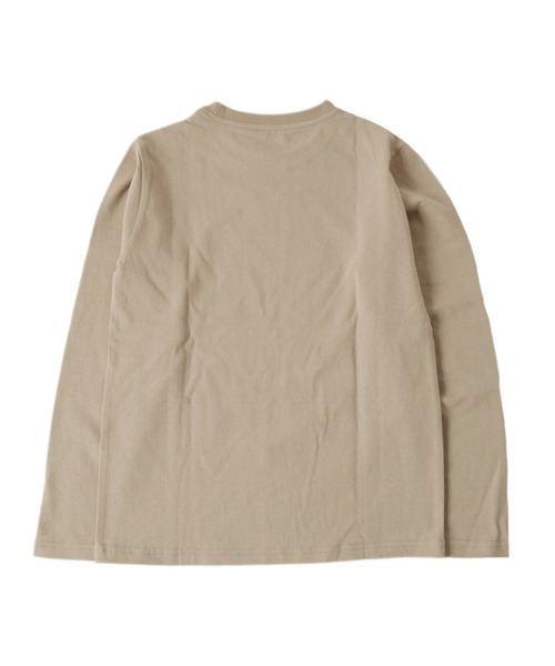 GLAZOS（グラソス）の「天竺・裾ロゴプリント長袖Ｔシャツ（Tシャツ/カットソー・キッズ・ブラック/ベージュ/サックスブルー・130cm/140cm/150cm/160cm/170cm）」の8枚目の写真